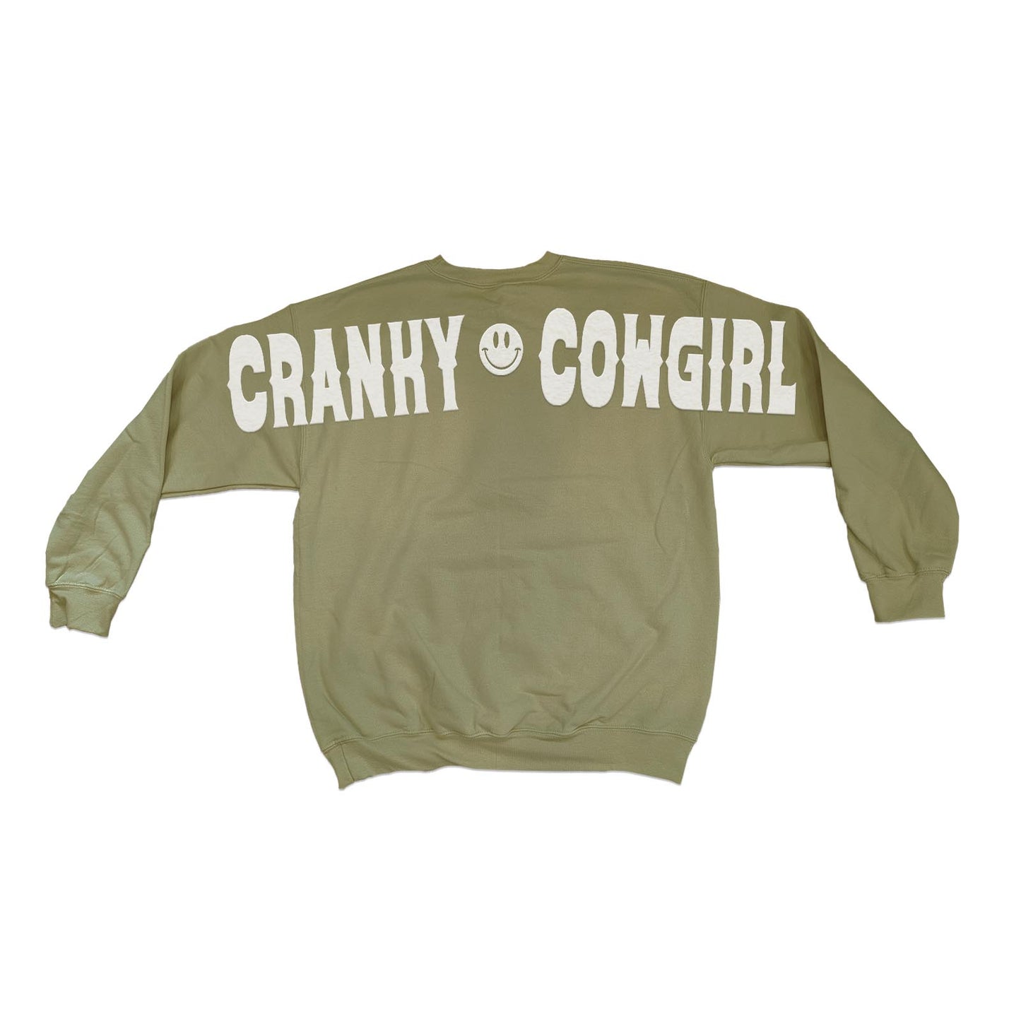 Cranky Cowgirl Large Print Crew Sweatshirt