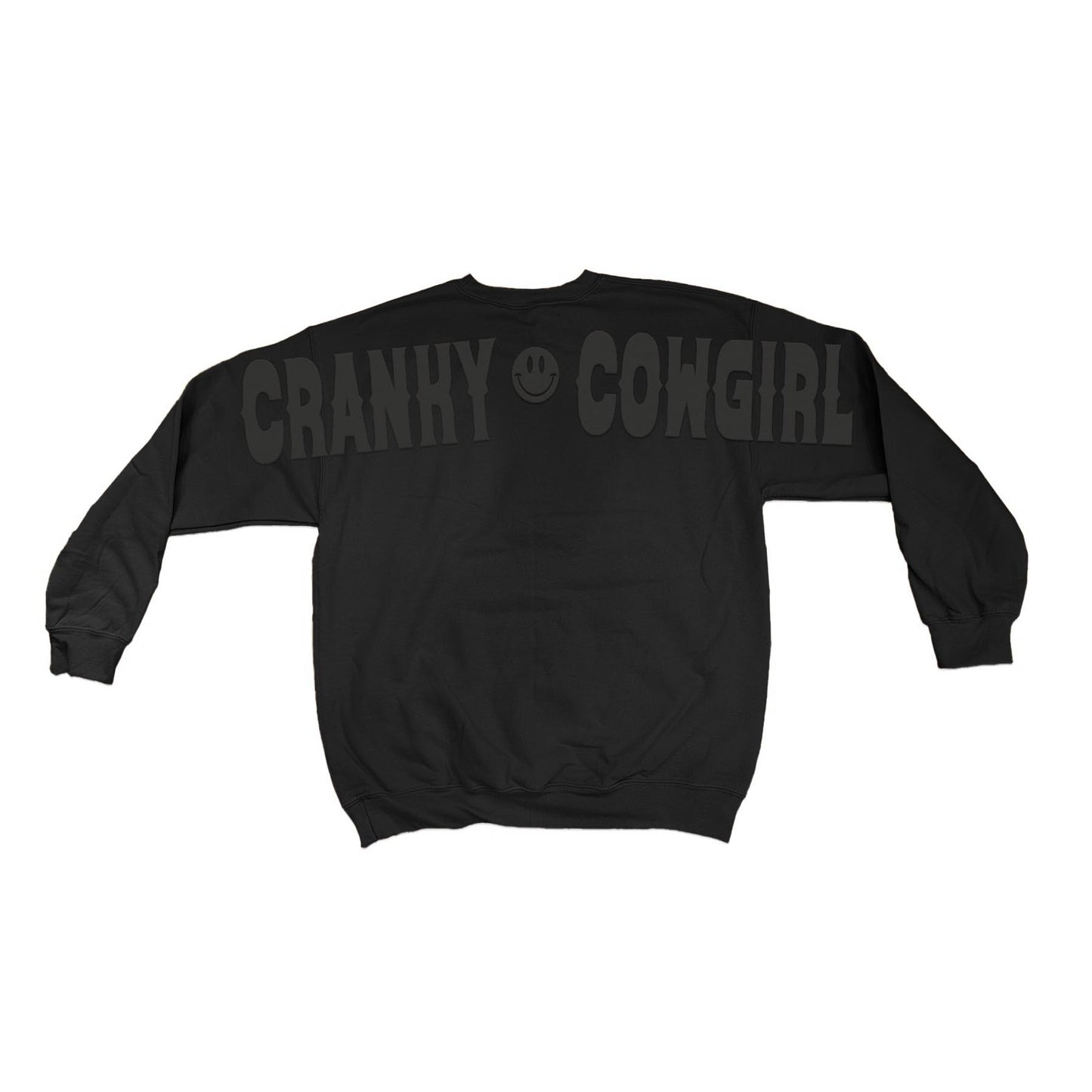 Cranky Cowgirl Large Print Crew Sweatshirt