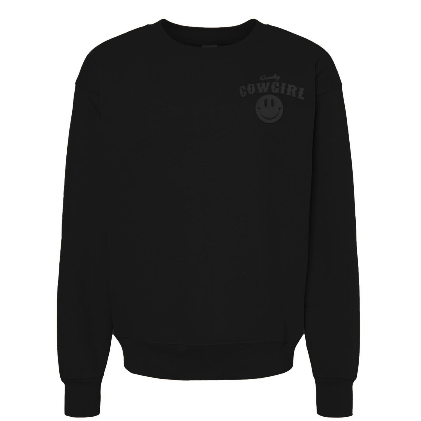 Cranky Cowgirl Large Print Crew Sweatshirt