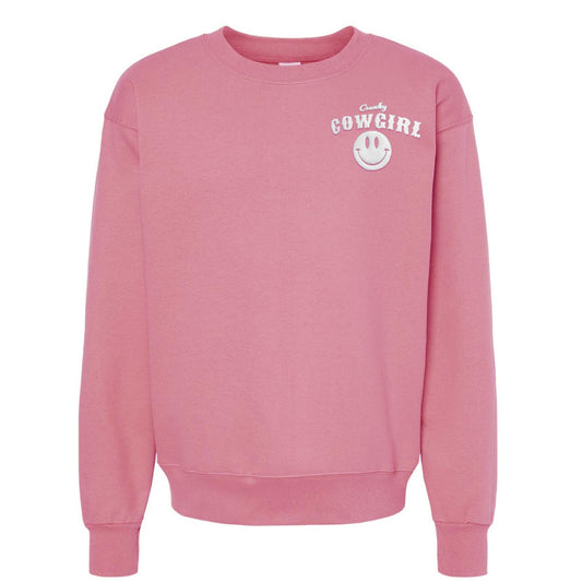 Cranky Cowgirl Large Print Crew Sweatshirt