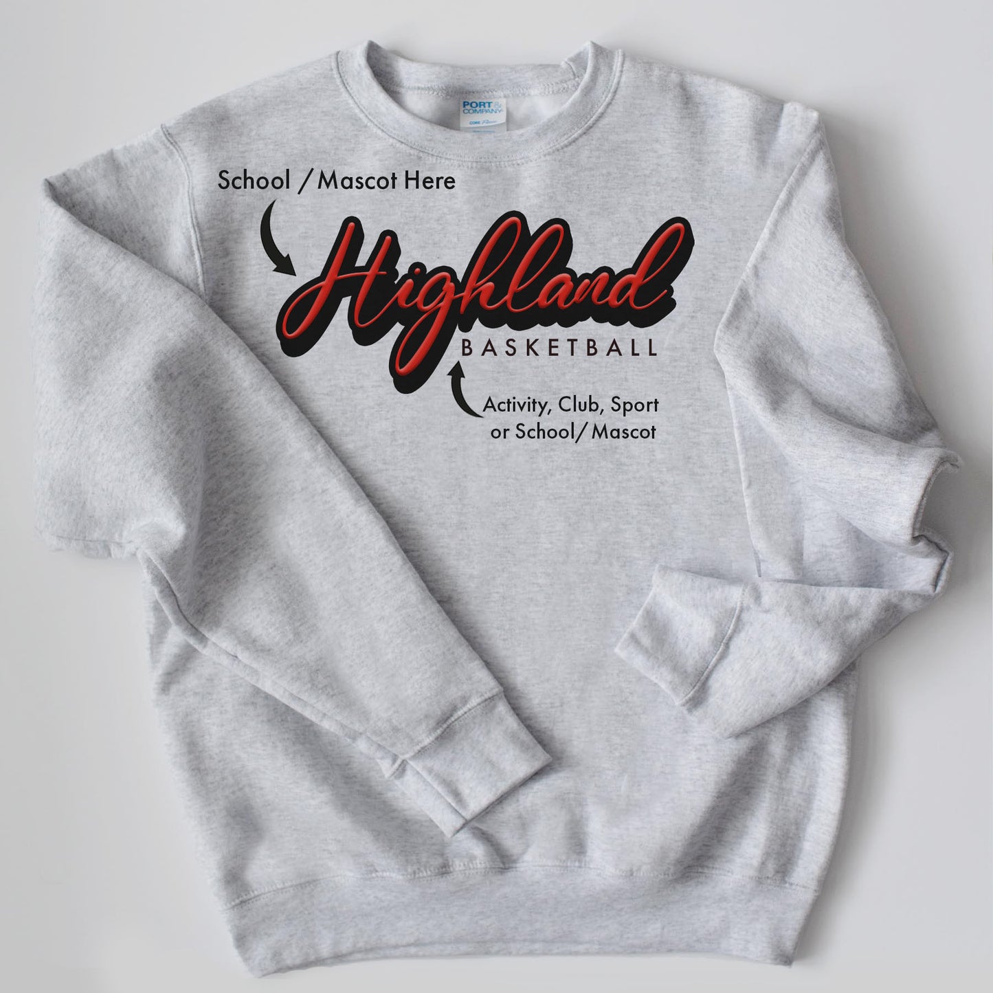 Custom School Puff Sweatshirts