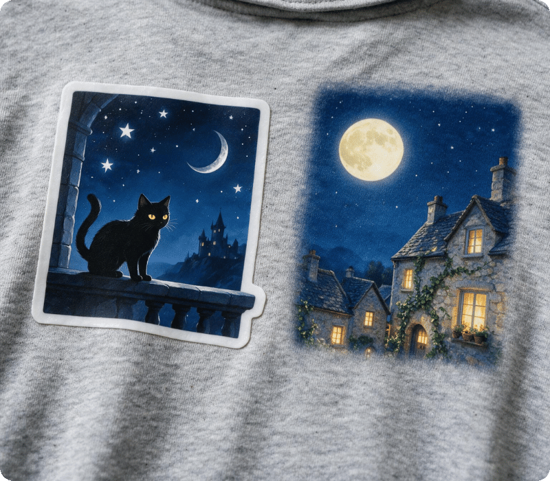DTF vs sublimation printing comparison on custom apparel