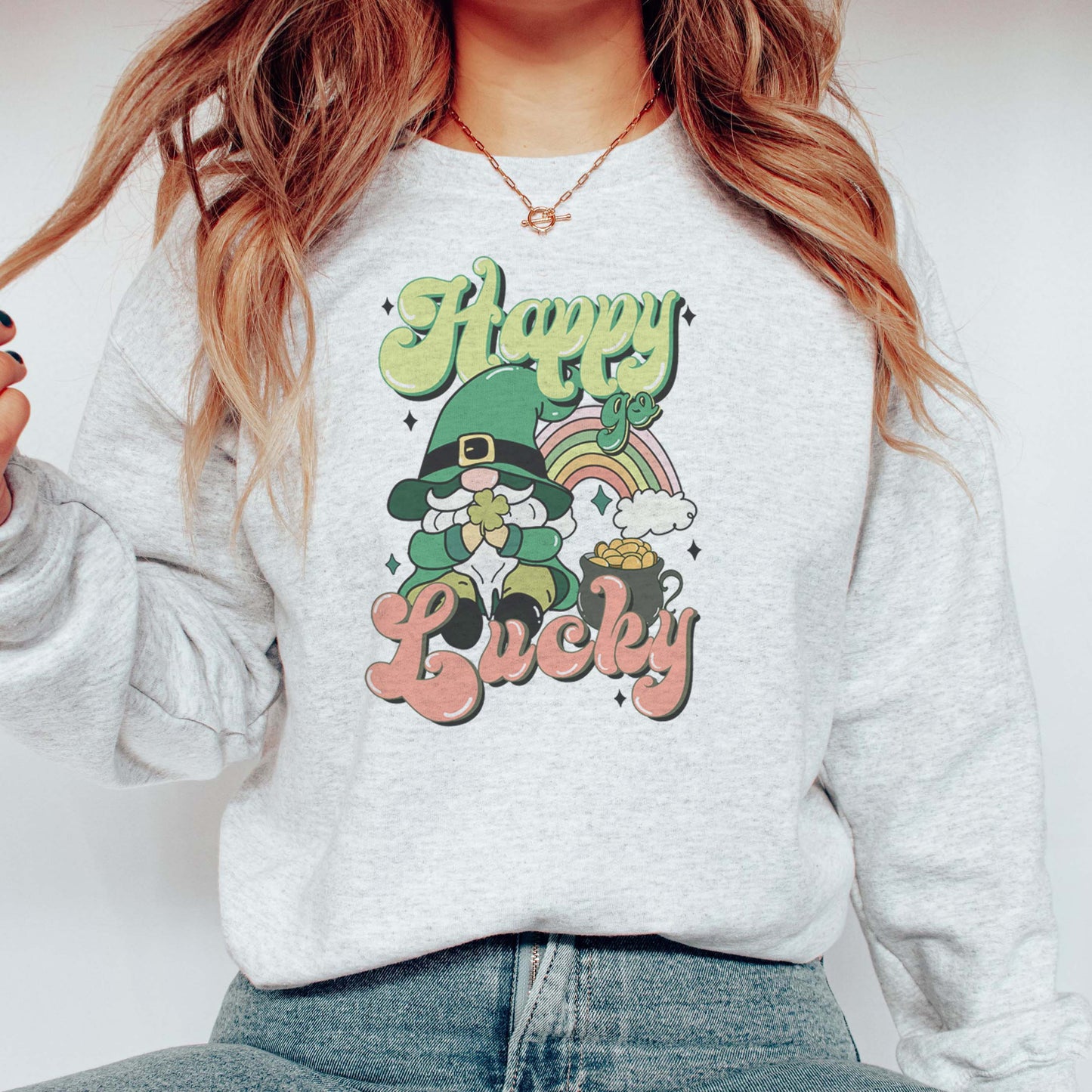 Happy Go Lucky Gnome Sweatshirts