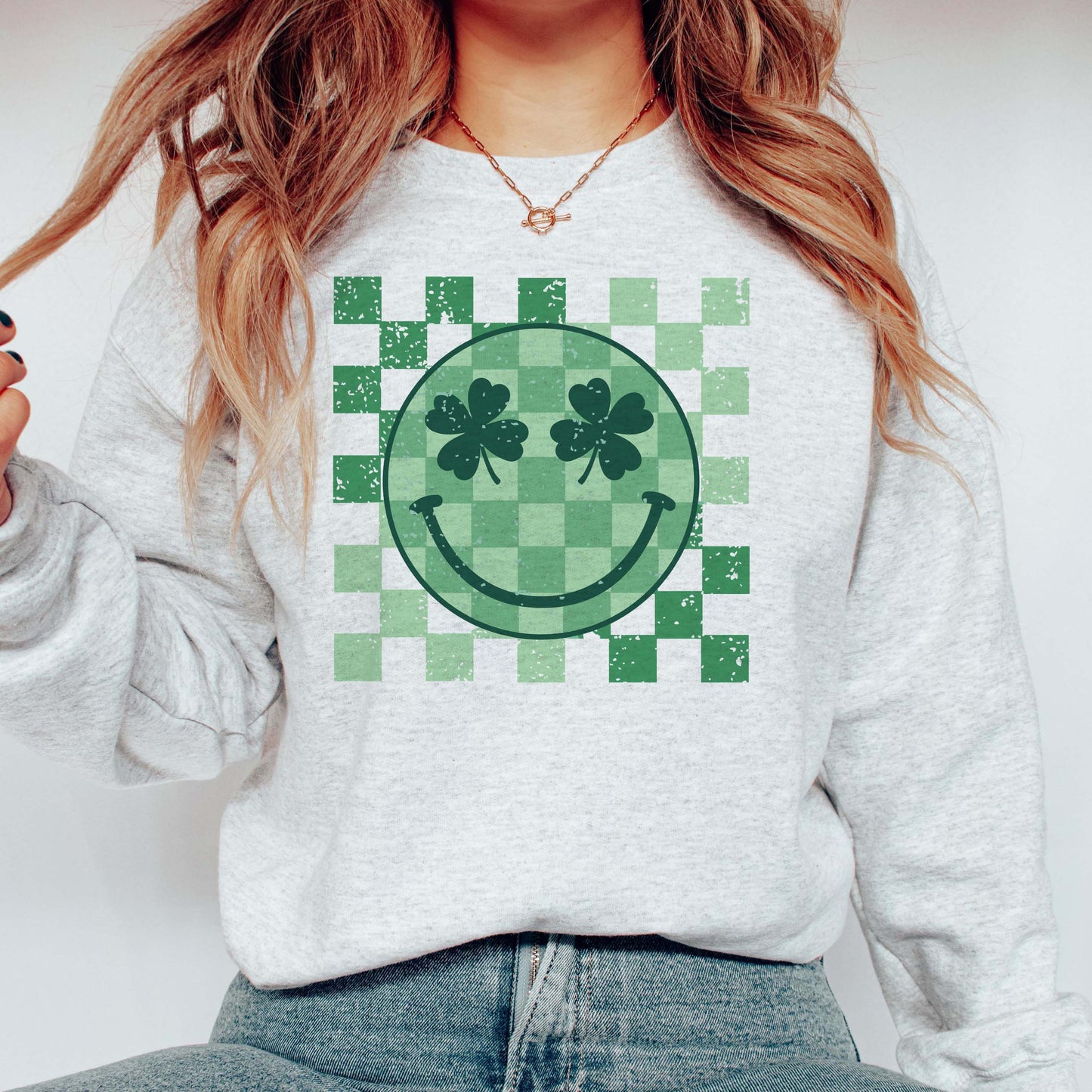 Checkered  Smiley Sweatshirts