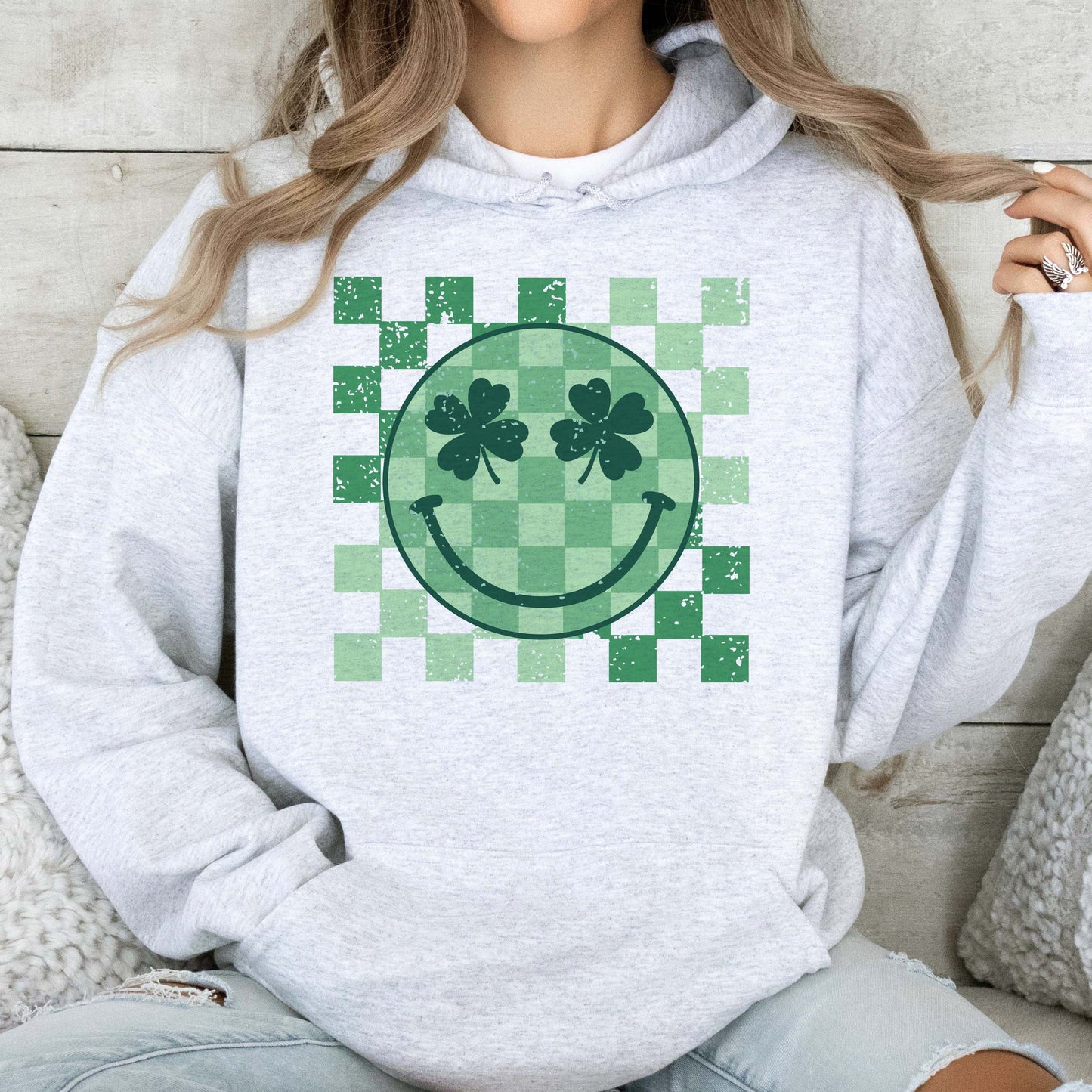 Checkered  Smiley Sweatshirts