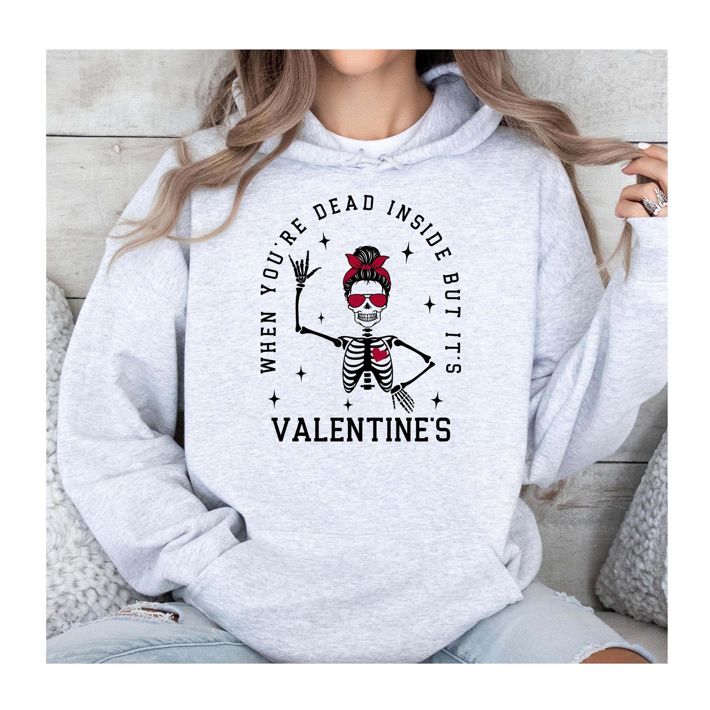 Dead Inside but it's Valentines Sweatshirts