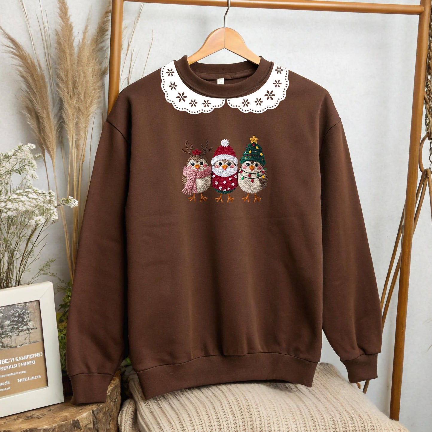 Brown Collar Christmas Crew