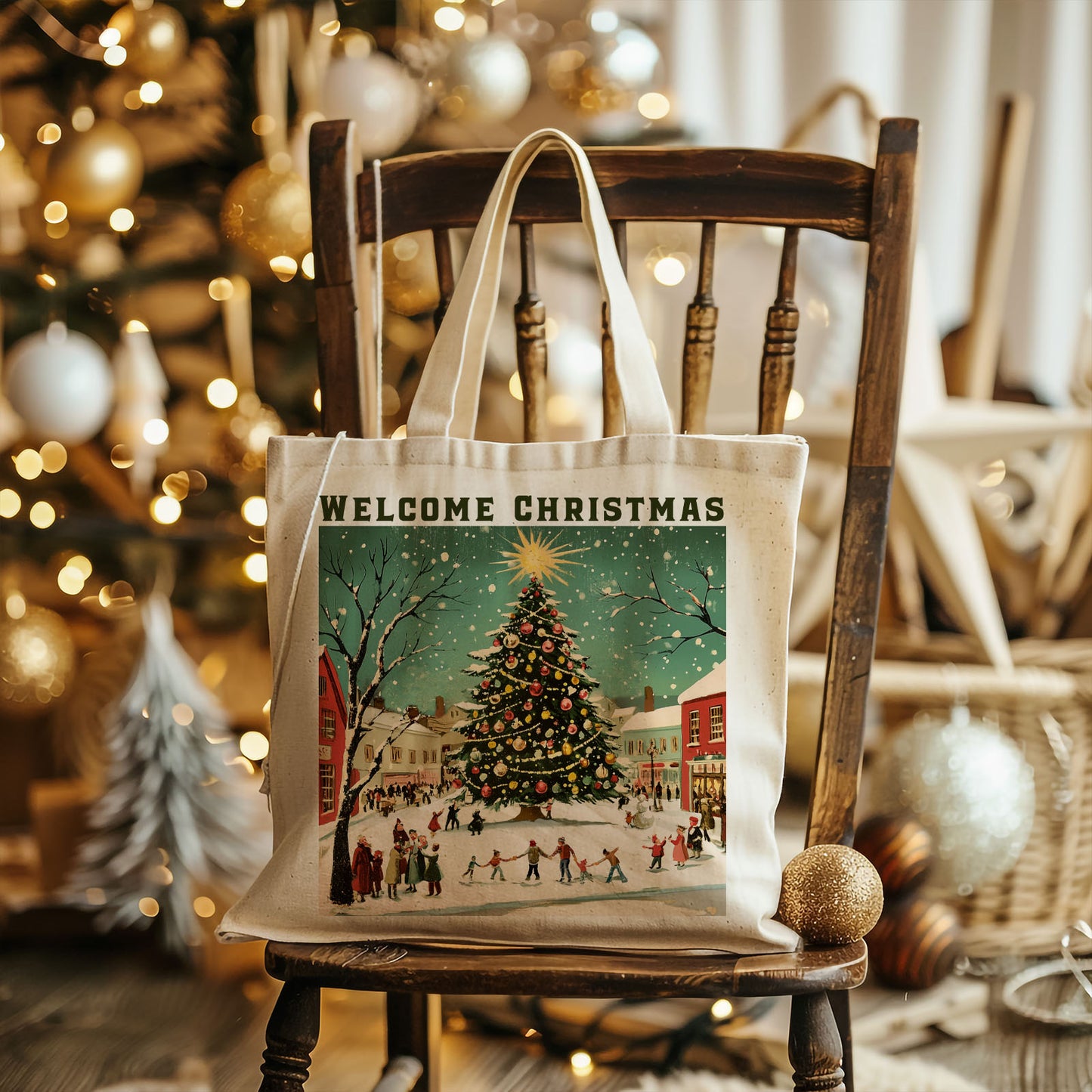 Welcome Christmas Tote