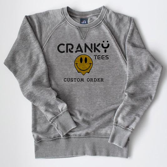 Premium Custom Burnout Crew Sweatshirt