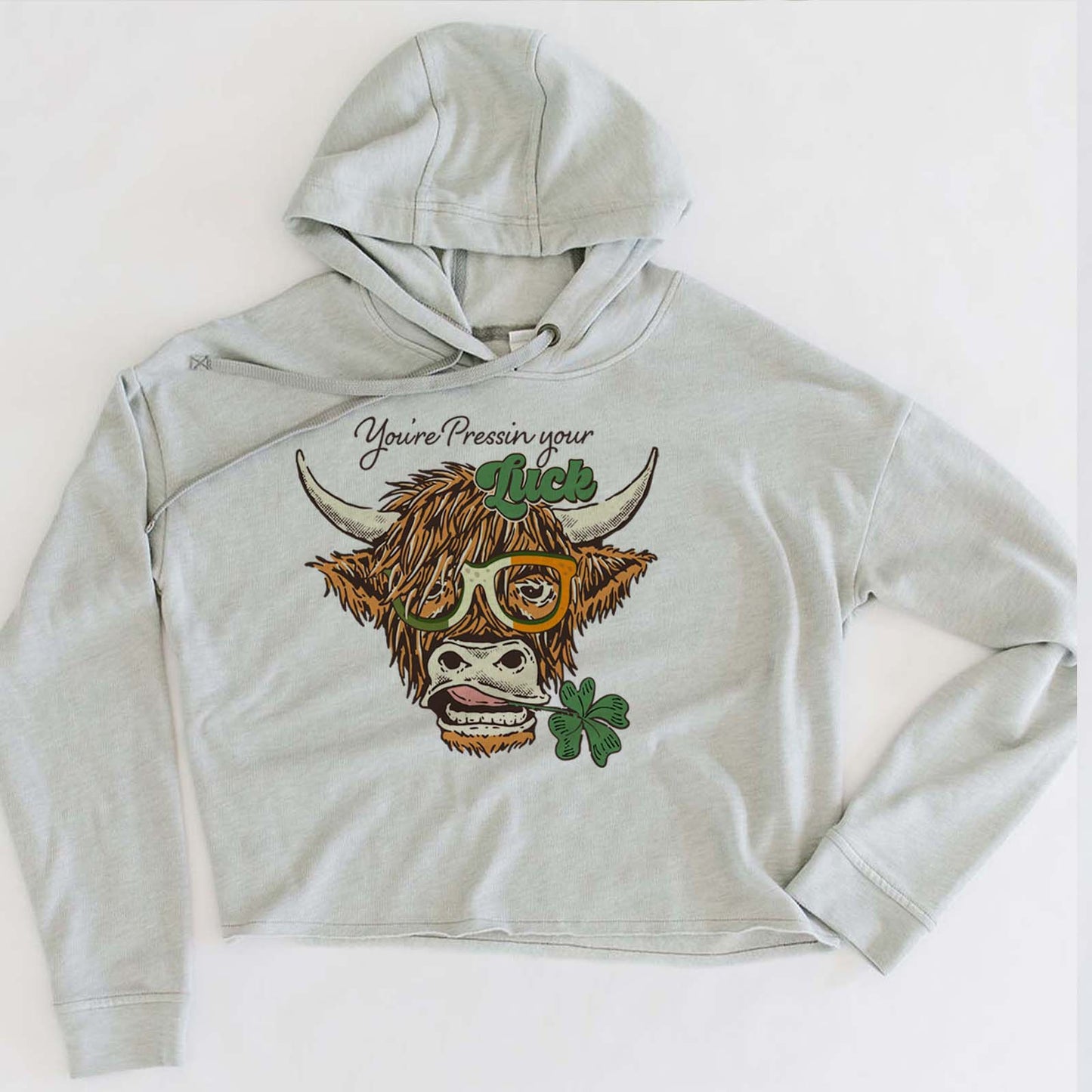 Pressin your Luck Highland Cow Sweatshirts