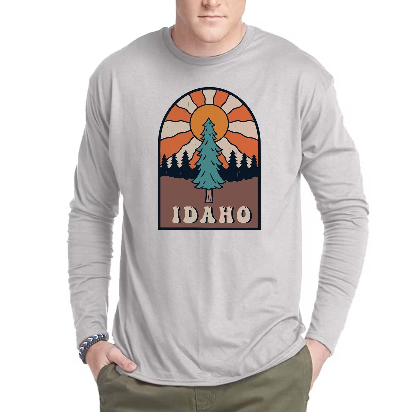 Retro Idaho Long Sleeve Tee