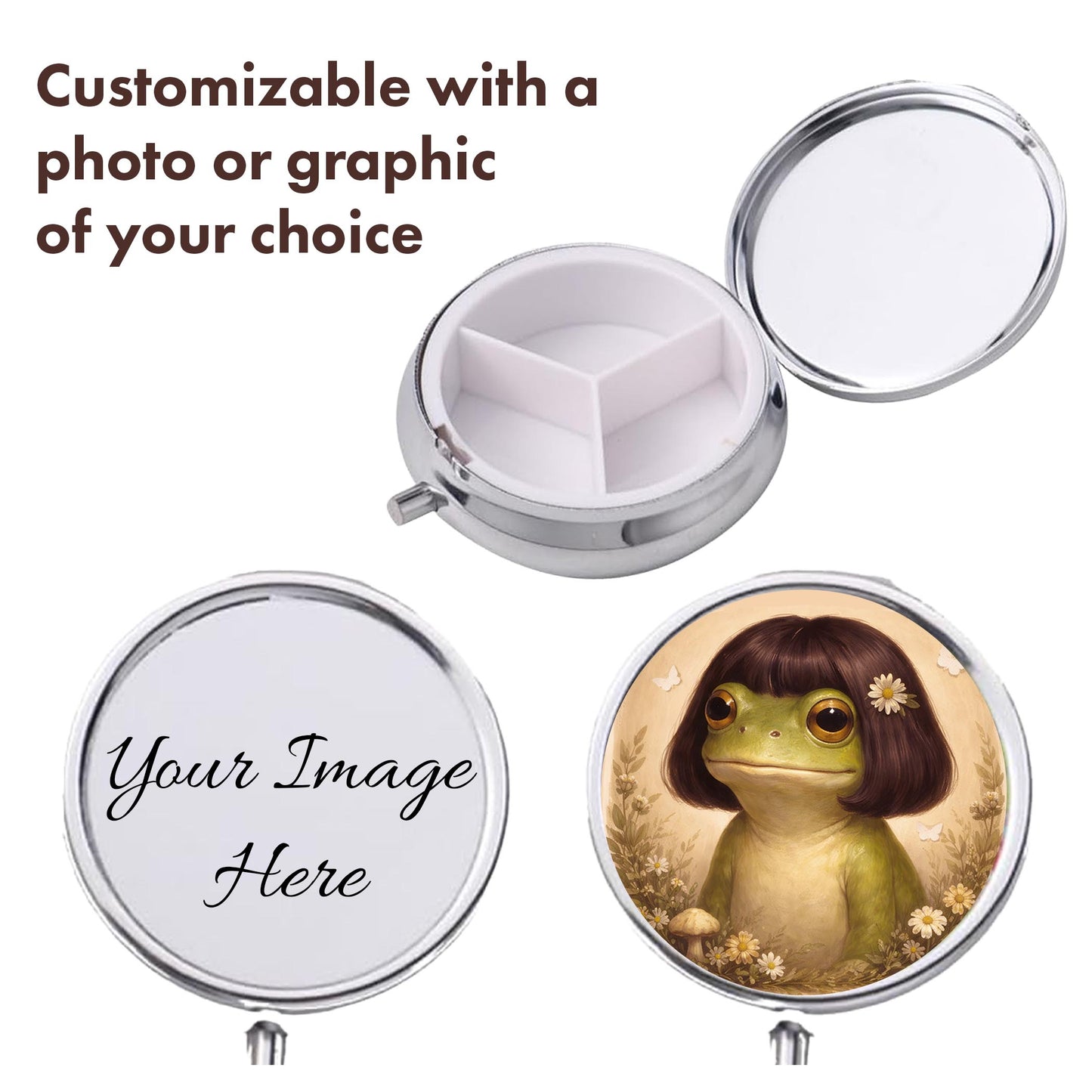 Customizable Vintage Tin- Pill Box