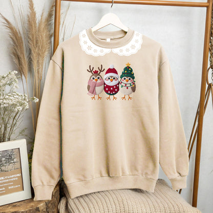 Tan Collar Christmas Crew