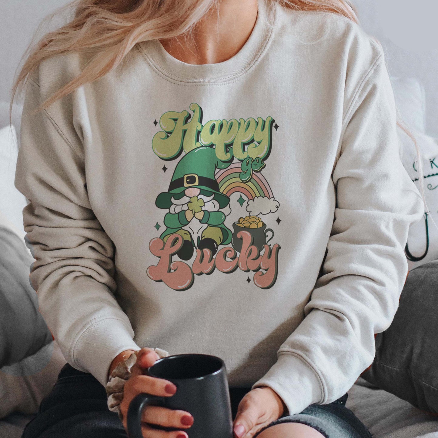 Happy Go Lucky Gnome Sweatshirts