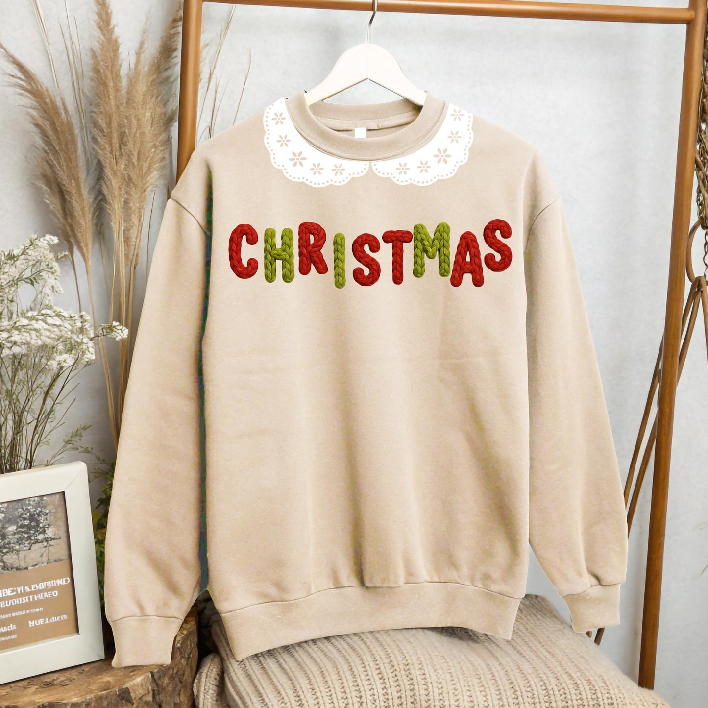 Tan Collar Christmas Crew