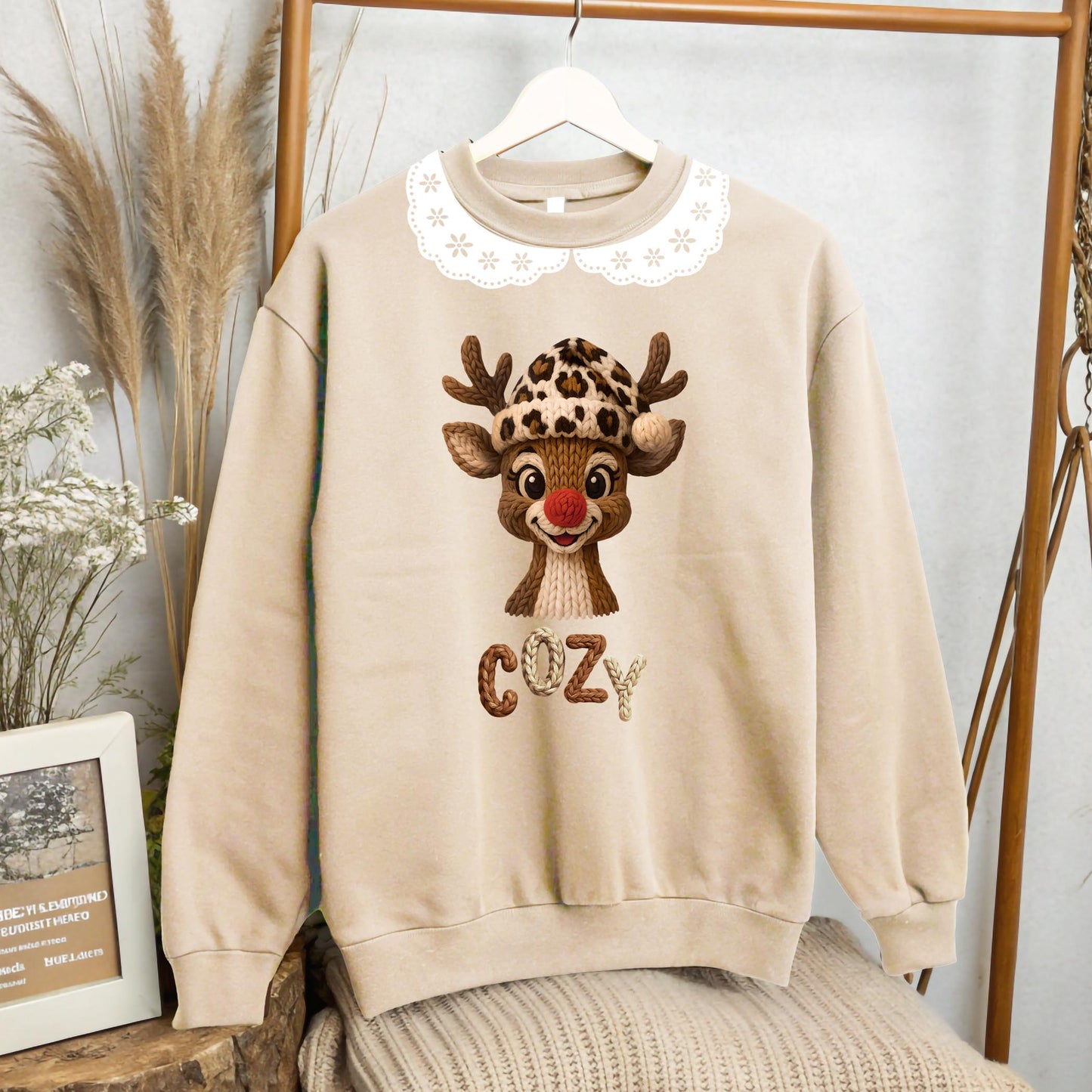 Tan Collar Christmas Crew