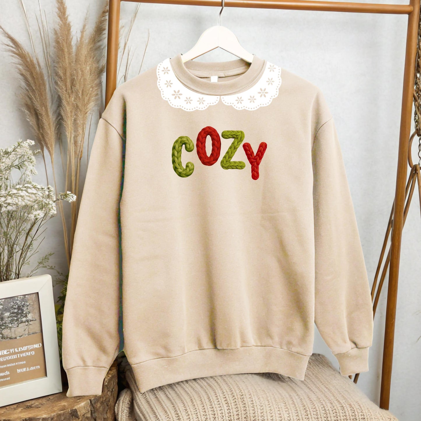 Tan Collar Christmas Crew