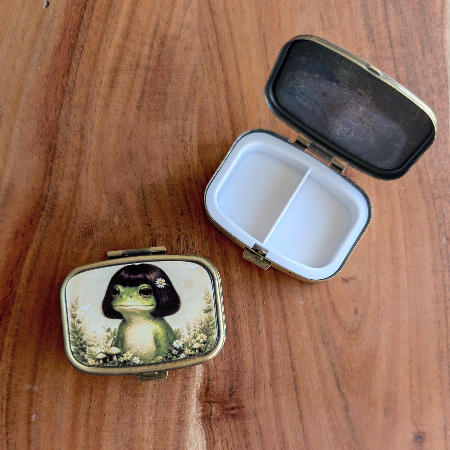 Customizable Vintage Tin- Pill Box