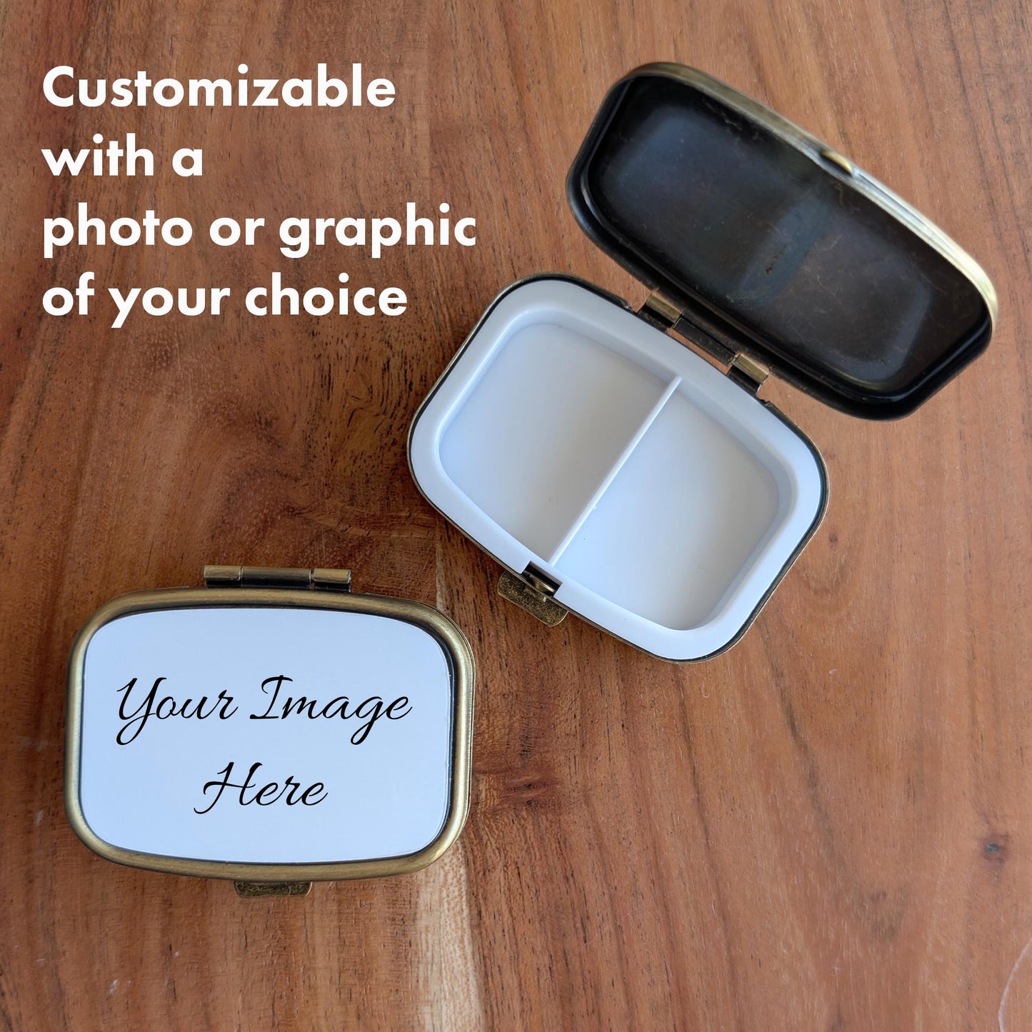 Customizable Vintage Tin- Pill Box