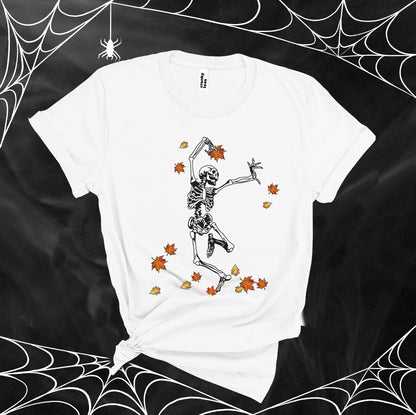 Skeleton Dancing in the leaves