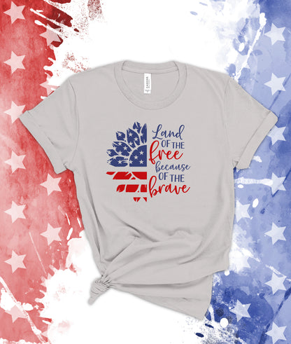 Land of the Free Sunflower tee
